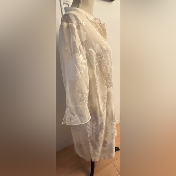 Tradition Sheer Cream Tunic Top XXL - Picture 2 of 7